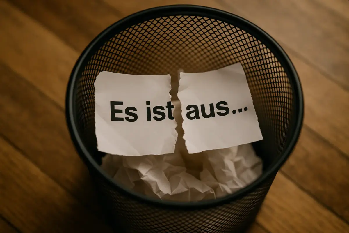 Zerrissener Brief als Symbol für den Entschluss, eine Beziehung zu retten.